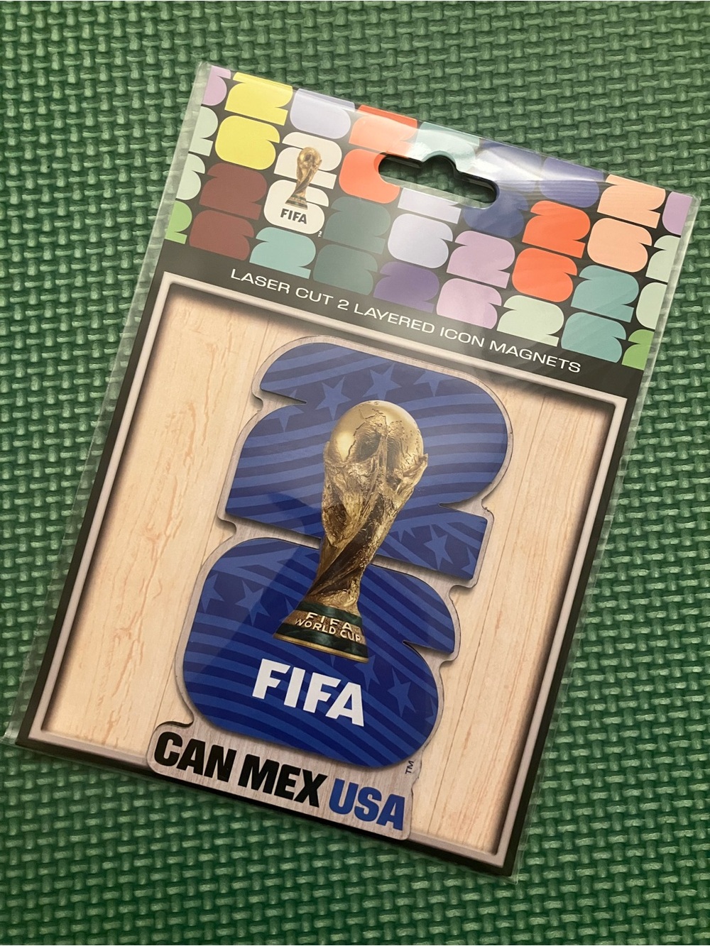 FIFA World Cup Blue & Gold Laser Cut Magnet